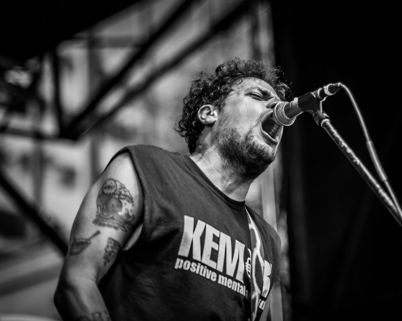 Jeff Rosenstock performing at 80/35 Music Festival 2018 in Des Moines, Iowa