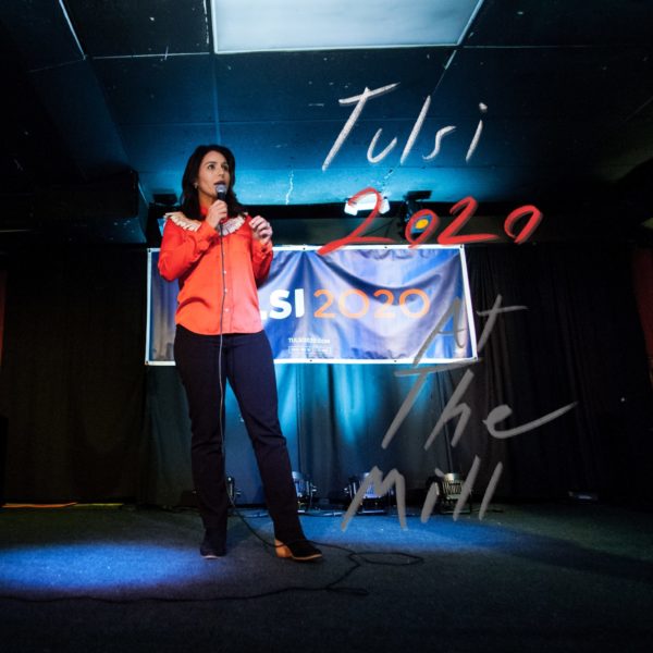 Featured image for Tulsi Gabbard's campaign stop in Iowa City